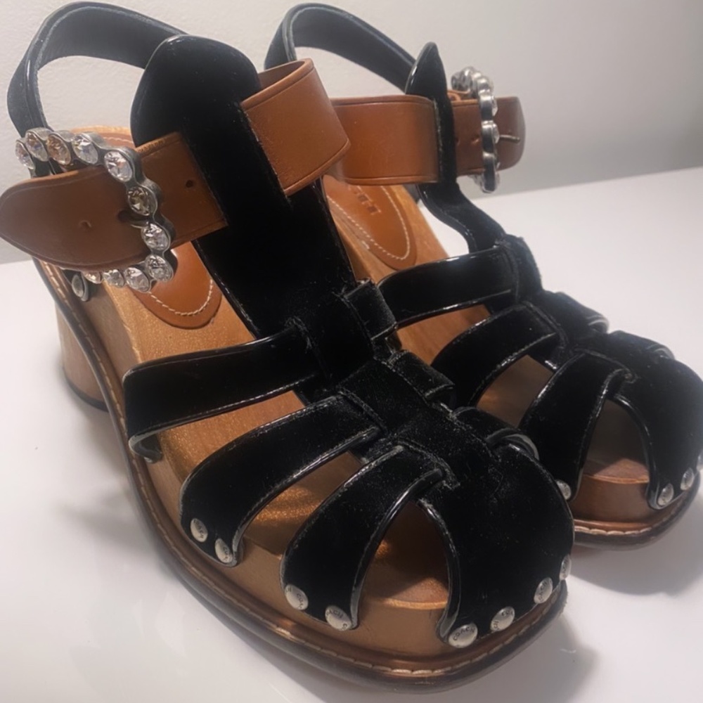 Coach Fisherman Clog With Rhinestone Buckle